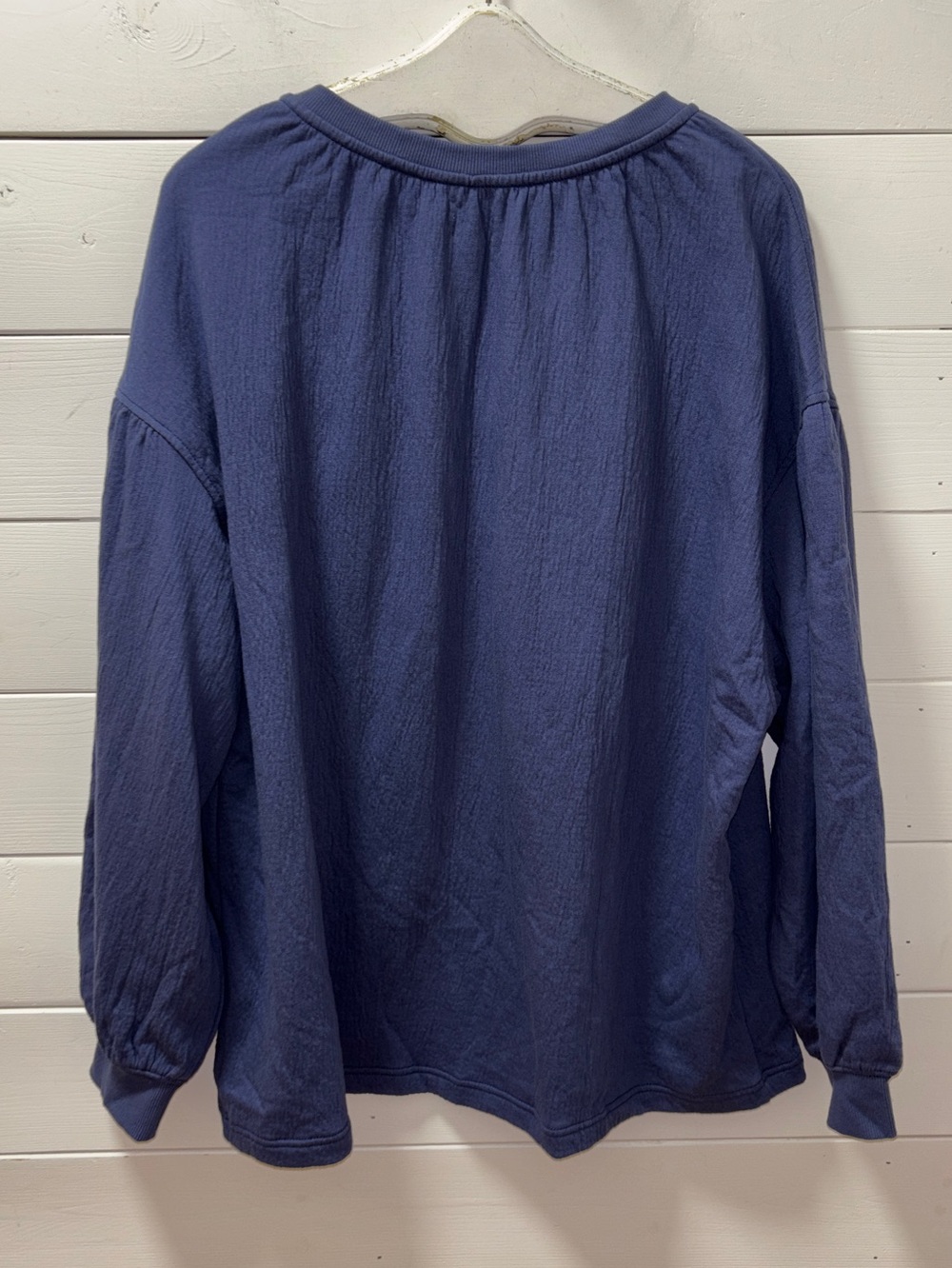 Aerie Oversized Blue Textured Pullover – Size XL - Picture 5 of 9